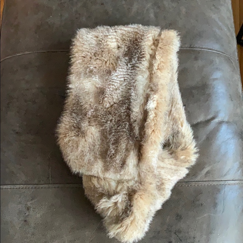 Faux fur infinity scarf